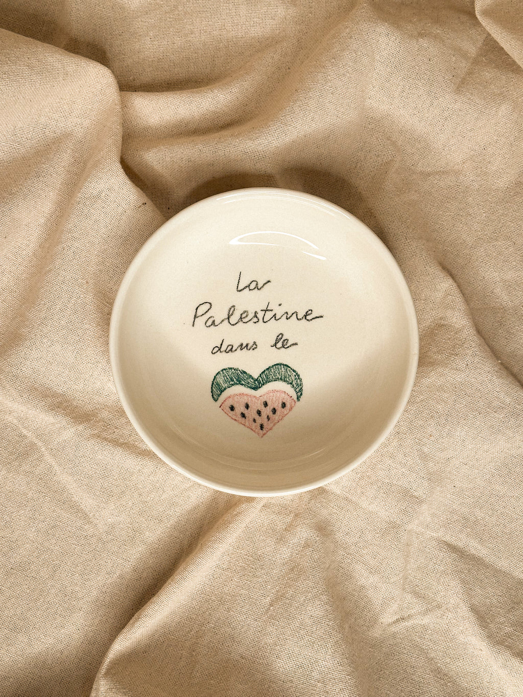 Coupelle Palestine dans le coeur