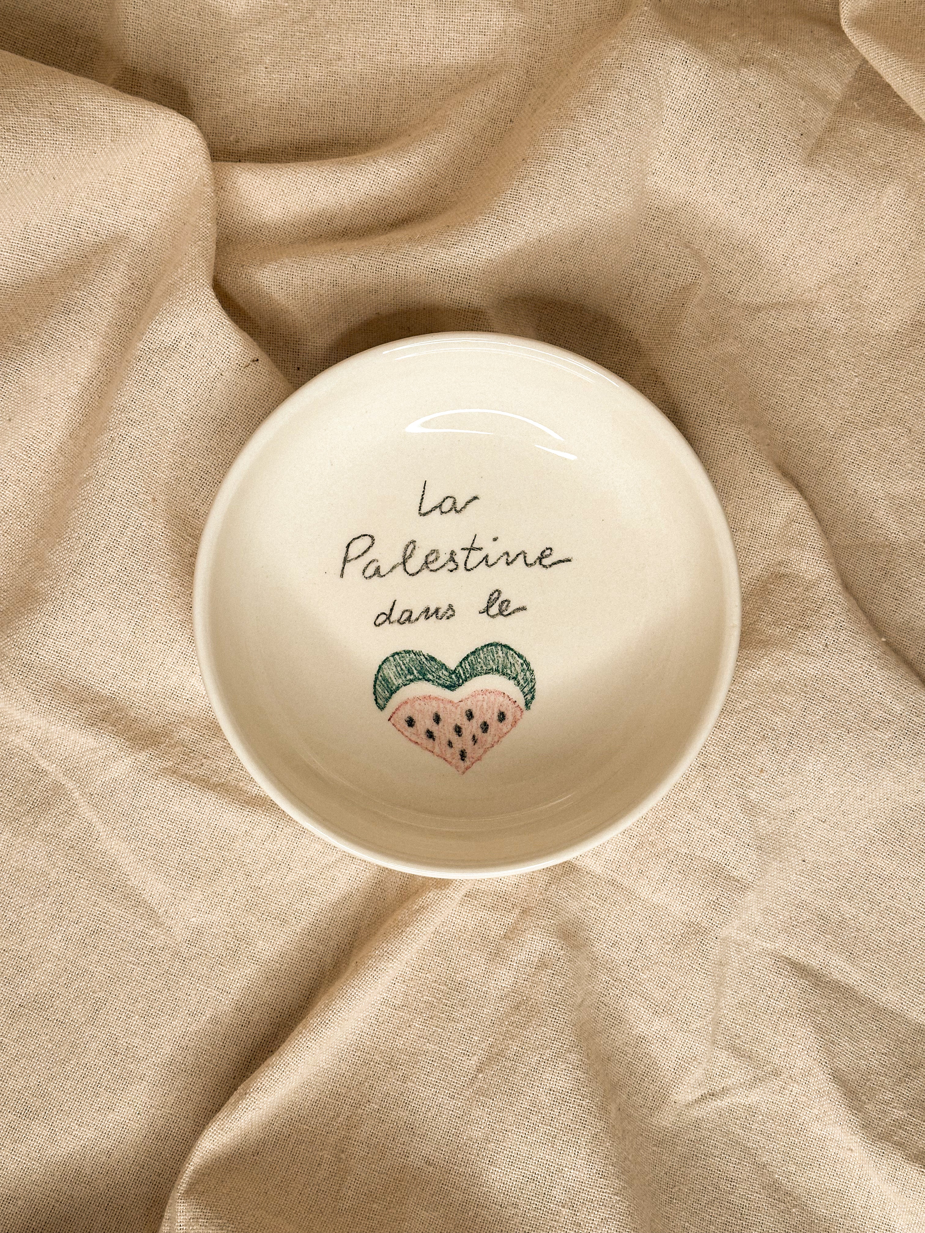 Coupelle Palestine dans le coeur